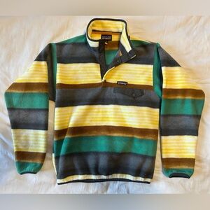 Patagonia Fitz Striped Synchilla Snap T Fleece Pullover Jacket Men’s Small